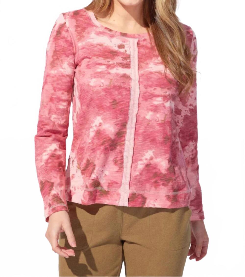 NEW ESCAPE BY HABITAT mineral dye stay centered tee in rose